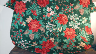 Gorgeous Midcentury Christmas Foliage oval Tablecloth