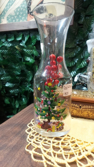 Libbey Christmas tree carafe