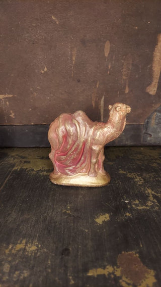 Midcentury Chalkware Standing Camel - Christmas Nativity Creche figurine. 3-1/2" Home Decor Holiday Stable Scene