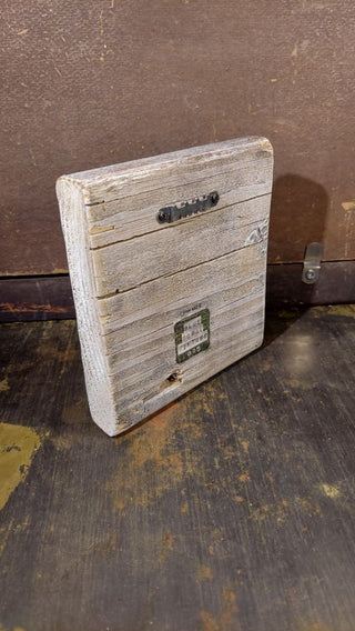 The Night Before Christmas - illustration on distressed reclaimed wood with glitter