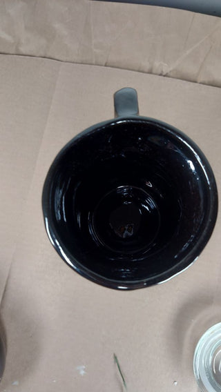 A. Hand painted Lilies - Folk Art Artisan Mexican Redware Mug