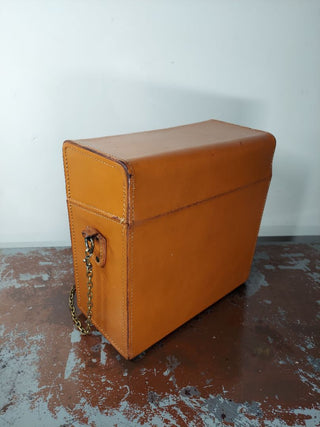 1950s Leather "Polaroid" Camera - Photography Videography Traveling Kit Box Case - fits large Land Camera 800s  (As-Is)
