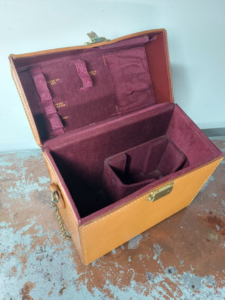 1950s Leather "Polaroid" Camera - Photography Videography Traveling Kit Box Case - fits large Land Camera 800s  (As-Is)