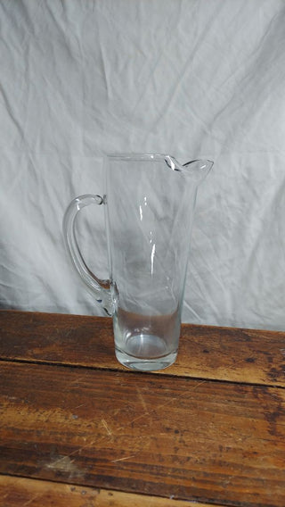 Midcentury blown glass martini mixed drink lipped pitcher (as is)