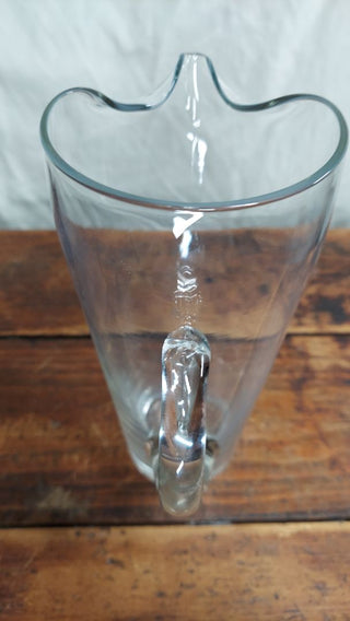 Midcentury blown glass martini mixed drink lipped pitcher (as is)