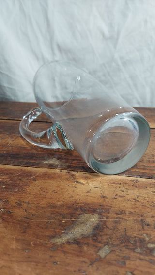 Midcentury blown glass martini mixed drink lipped pitcher (as is)