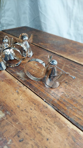 Set of 4 Silver Plated Angel Napkin holders by Regal Silver