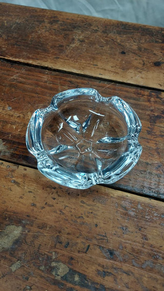 1970s Luxury Lead Crystal Cigar ashtray by Cristal D'arques France (AS-IS)