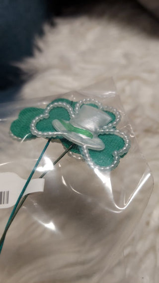 Hat - St. Patrick's Day Lucky Clover pick set of 2. -