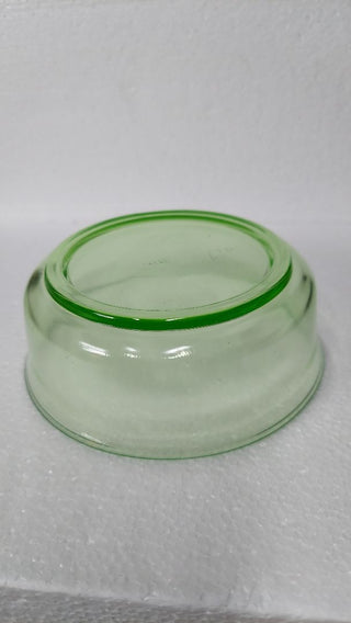 Uranium Glass - Green Cereal Bowl by Hazel-Atlas(As-Is)