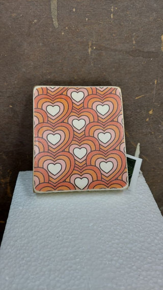 Groovy Hearts - Custom Artisan Crafted Art On Wood - Table Wall Art