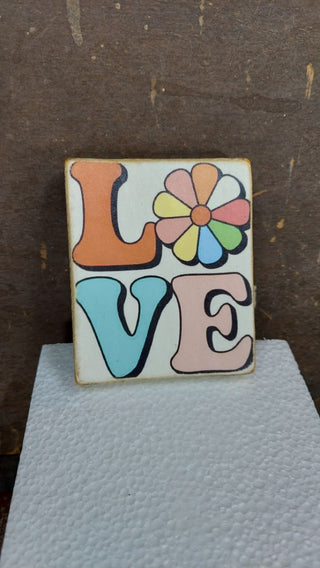 LOVE - Custom Artisan Crafted Art On Wood - Table Wall Art