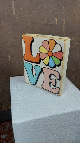 LOVE - Custom Artisan Crafted Art On Wood - Table Wall Art