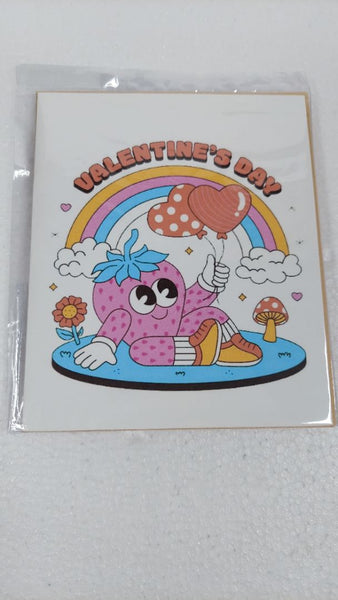 Strawberry Valentine's Day - Valentine's Day Blank Greeting Card