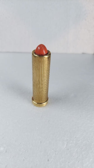 1950s EMPTY - Nude - Makeup Lipstick Tube by Helen Neushaefer - Lipstick Ribbed Refillable Tube (AS-IS)
