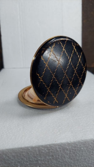 1950s Lin Bren Lattice Design - Powder Compact+ puff (As-Is) EMPTY