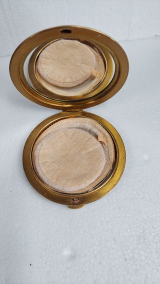 1950s Lin Bren Lattice Design - Powder Compact+ puff (As-Is) EMPTY