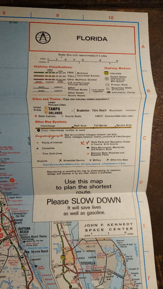 1980 Rand McNally FLORIDA travel and attractionsmap