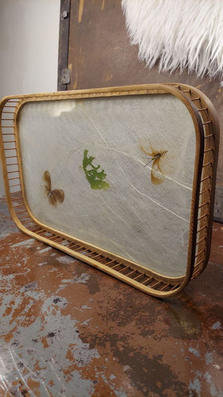 Bamboo Butterfly and Fern Leaf Pressed Serving Tray by HIMARK
