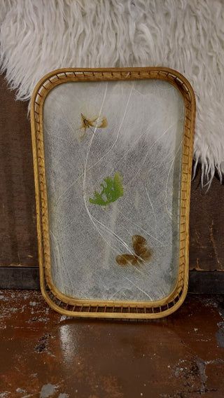 Bamboo Butterfly and Fern Leaf Pressed Serving Tray by HIMARK