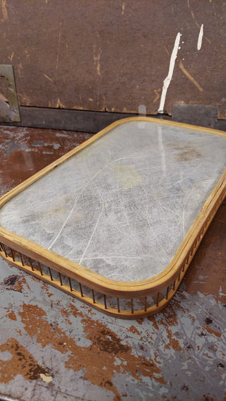 Bamboo Butterfly and Fern Leaf Pressed Serving Tray by HIMARK