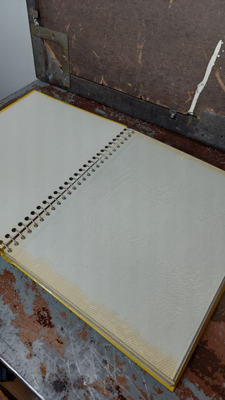 1960s Unused - Photo Album with Mod Yellow Cover, Silver Lettering