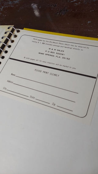 1960s Unused - Photo Album with Mod Yellow Cover, Silver Lettering