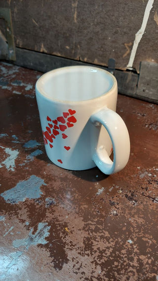 Heart Stripes Ceramic Mug