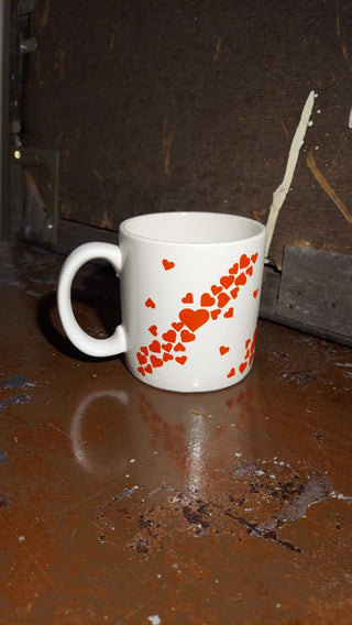 Heart Stripes Ceramic Mug