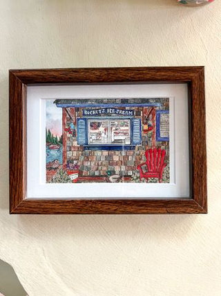 Coastal Maine Ice Cream Shop Print