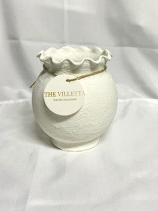 Wavy White Pottery Vase