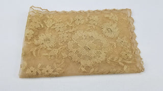 Handmade Lace Doily Piecework Rectangular Ecru