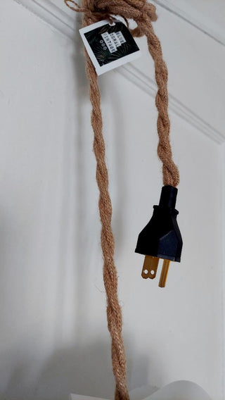 Modern Art Puzzle Hanging lamp with rustic twine cord. FIRM - Price is Firm