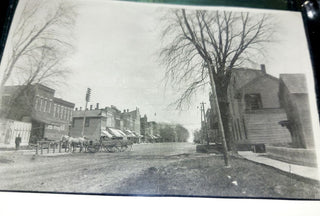 Framed Antique glass Dry Plate negative and Photograph of Polo Illinois, antique photography (T&M) Price is Firm