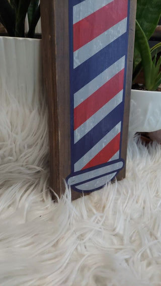 Barber Pole on Barnwood Wall Art Price is Firm