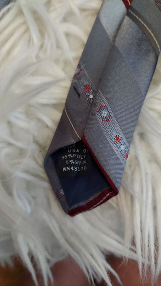 Vintage gray polyester and silk Van Heusen Tie Price is Firm