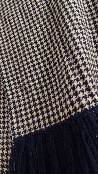 1960s Hardy Thick Houndstooth Wool Scarf Price is Firm