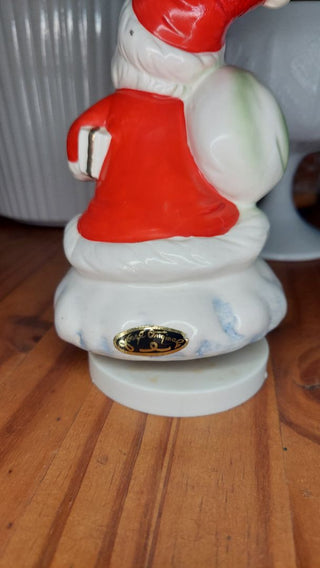 Midcentury Musical Santa By JOSEF Original - Japan music box by Sankyo