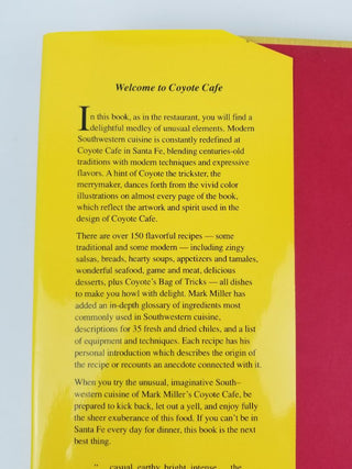 Book Coyote Cafe Santa Fe New Mexico Cookbook Hardcover