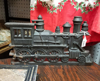 Locomotive Door Stop Cast Iron Train