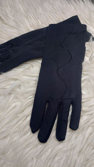 Black Dress Formal Gloves with sewn detail by ChillyJilly Gloves