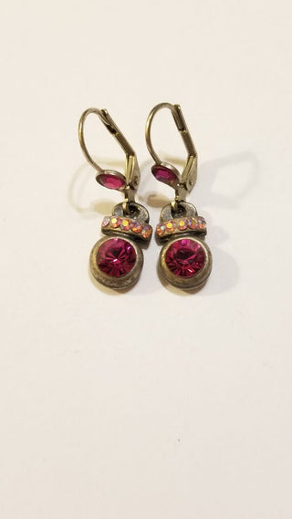 EB Brilliant Pink Closed Hook Earrings