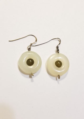 EB Jade Disc 925 Silver Earrings