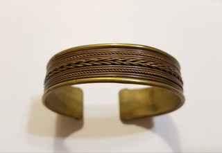 EB Unisex Brass Cuff Bracelet Celtic Braid