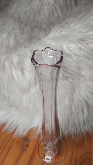 Pink Manganese Twig Bud Vase by Dugan Glass EAPG