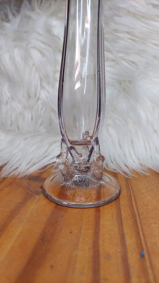 Pink Manganese Twig Bud Vase by Dugan Glass EAPG