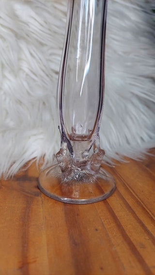 Pink Manganese Twig Bud Vase by Dugan Glass EAPG