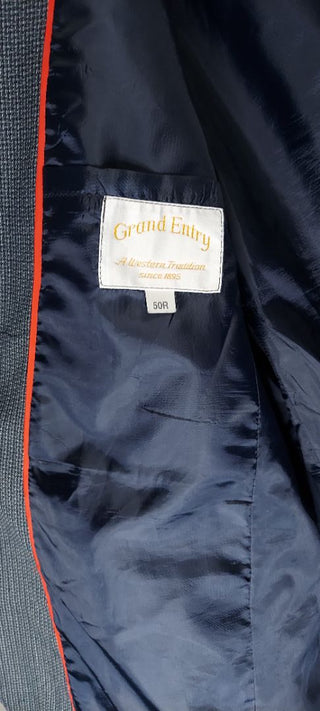 1960s Grand Entry Men's Sport Coat Western Cut Blazer Heather Gray Blue, vintage blazer sports coat.