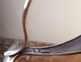 Antique Sterling - Curved Handle Baby Spoon, Georgian Maid 1923 by J.S. Co - International Silver Co
