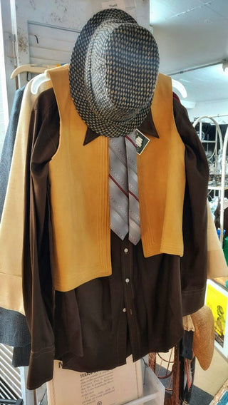 1970s Hippie Suede Leather Vest by PSI (As-Is)